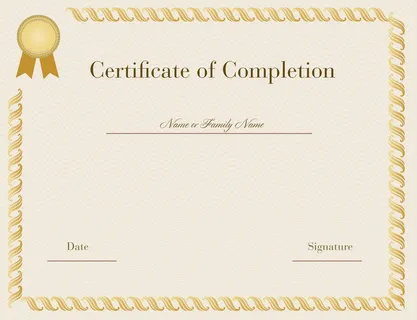 欧式简约结业证书矢量背景素材高清