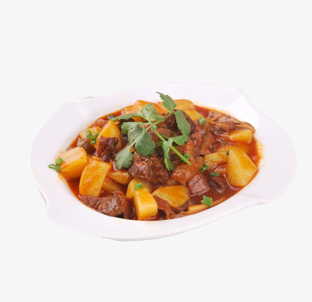 产品实物特色土豆烧牛肉免抠