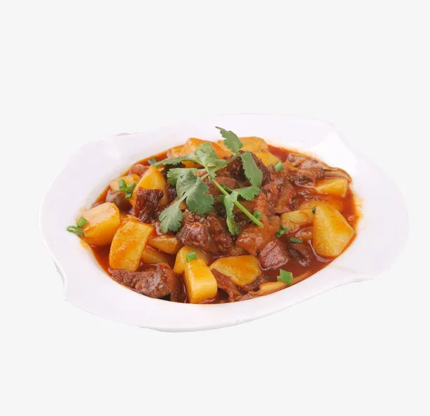 产品实物特色土豆烧牛肉免抠