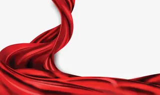 漂亮的红丝带免抠