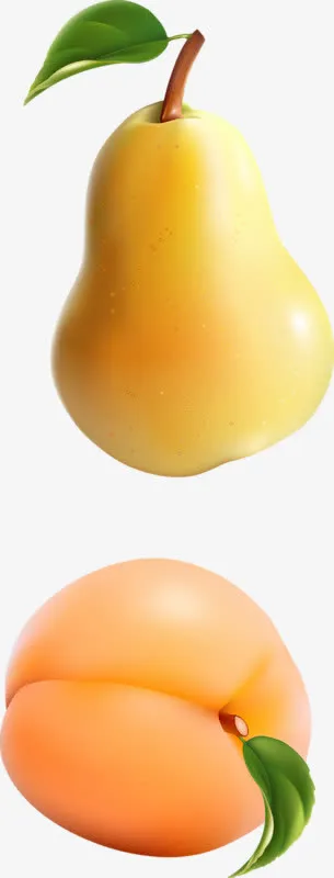 卡通手绘梨子免抠