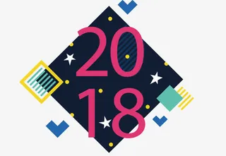 彩色矩形花纹海报免抠