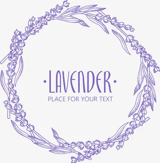 紫色清新花藤免抠