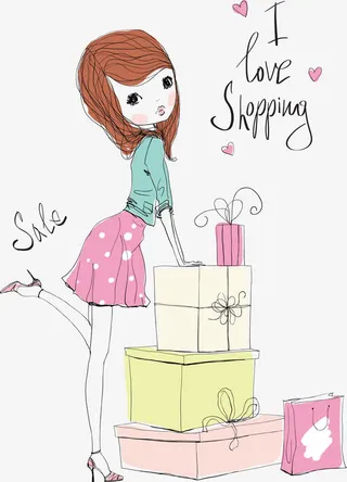 可爱女孩矢量免抠