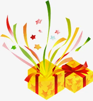 卡通高清效果卡通礼盒免抠