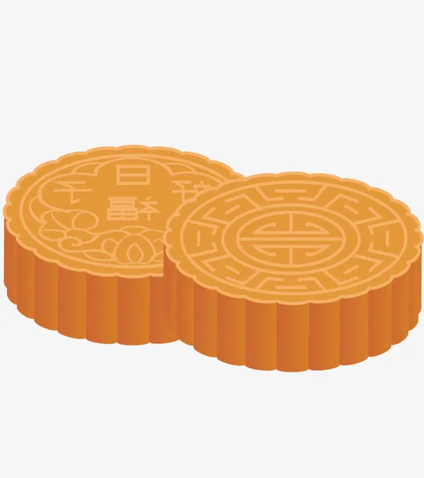 手绘精美月饼免抠