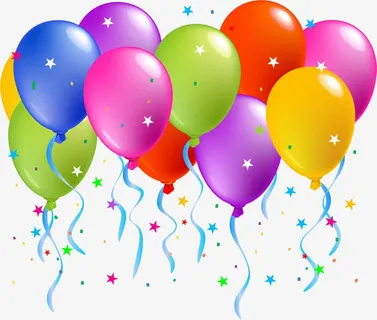 彩色气球插画免抠