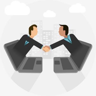 网络交易合作伙伴图标免抠