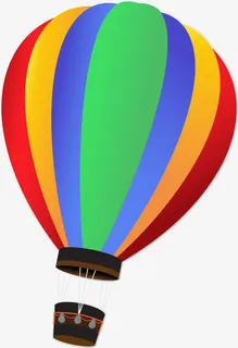 卡通热气球免抠