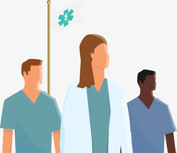 矢量医护人员免抠