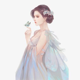 女王节手绘女人文艺小清新免抠节日妇女节元素