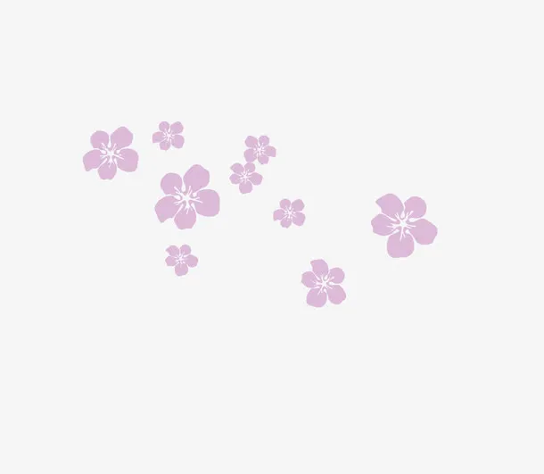 落下来的桃花花瓣免抠