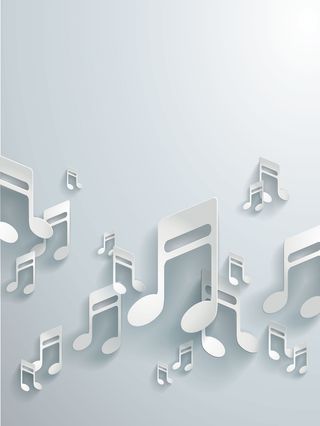 矢量立体音符音乐教育背景高清