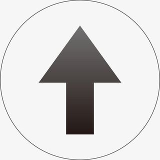 向上圆圈黑色箭头图标矢量素材免抠