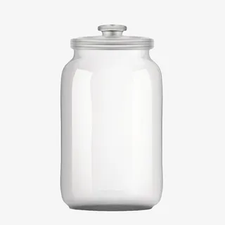 透明反光的玻璃广口瓶实物免抠