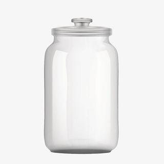 透明反光的玻璃广口瓶实物免抠