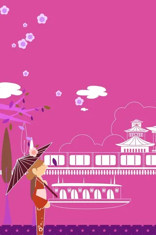 简洁大气夏季日本旅游高清