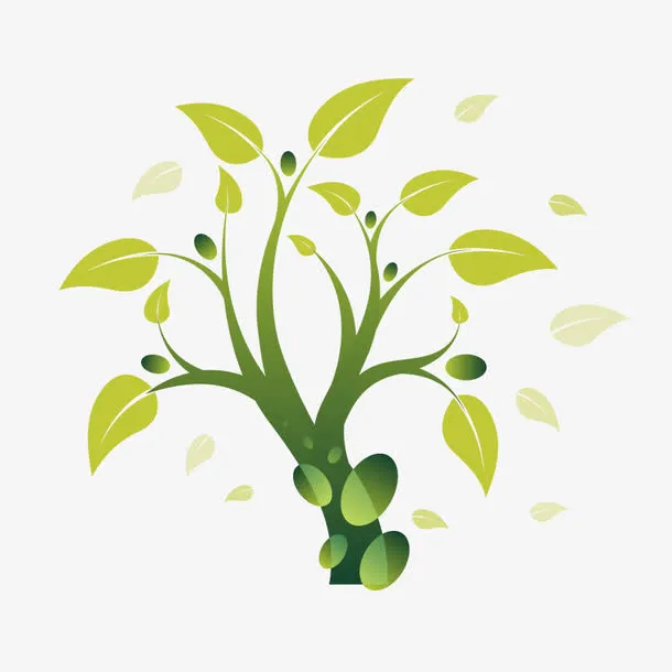 矢量绿色植物免抠