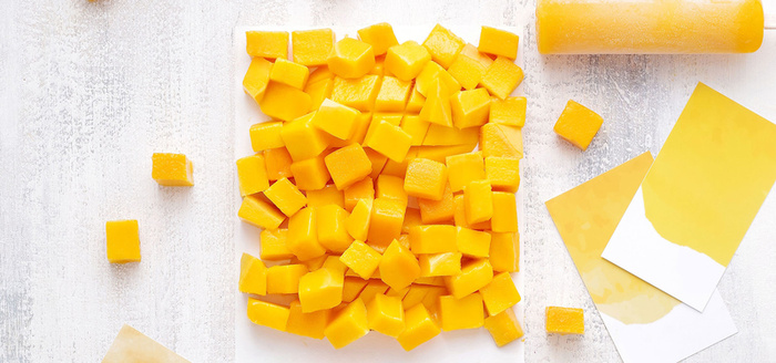 日系夏日清新文艺芒果美食水果冰棒质感纹理背景高清