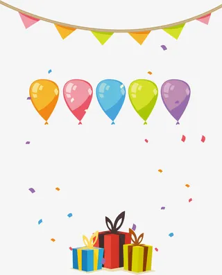 派对装饰海报免抠