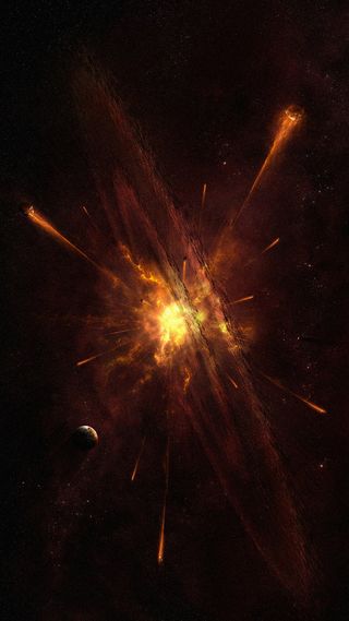 金色炫彩H5背景高清