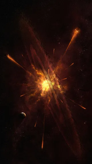 金色炫彩H5背景高清