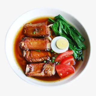 红烧排骨卤蛋番茄面免抠
