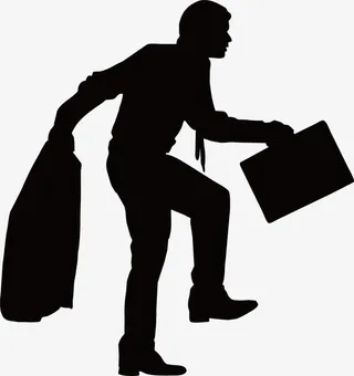 拎着衣服行人免抠