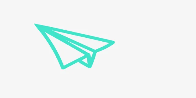 纸飞机手绘元素免抠