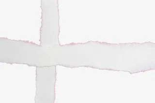 白色十字撒裂纸条免抠