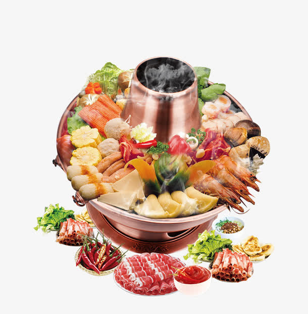 冬日丰盛美味火锅大餐免抠