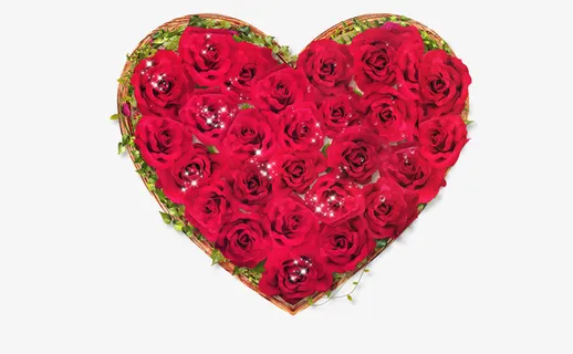 玫瑰爱心免抠