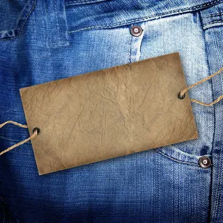 怀旧吊牌与牛仔裤免抠