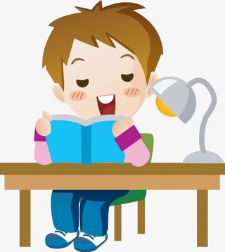 学生完成阅读作业免抠