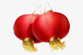 两只红色灯笼春节灯笼免抠