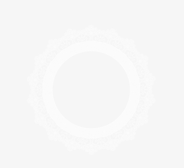 白色蕾丝装饰图案免抠