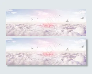 大气云海壮观背景海报高清