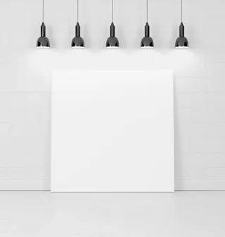 吊灯与白色牌子免抠