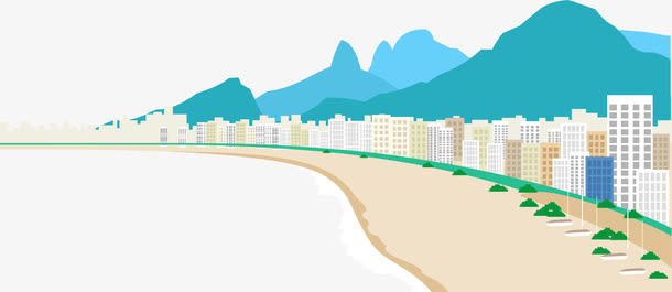 海边城市免抠