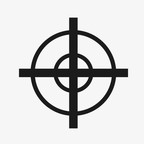 矢量黑色准星免抠