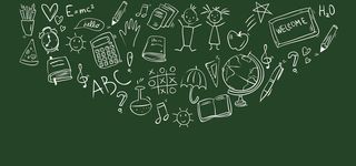 学校手绘涂鸦黑板背景高清