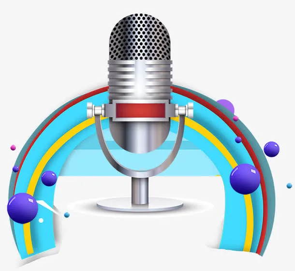 卡通麦克风免抠