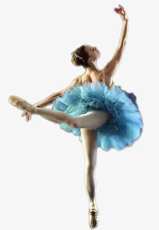 蓝舞裙的女孩免抠