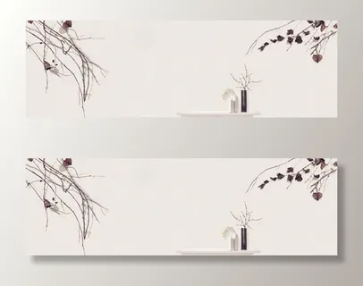 大气简约淘宝海报背景免抠背景banner海报元素