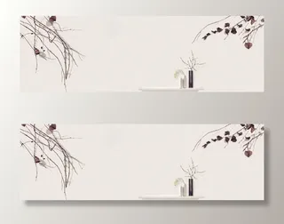 大气简约淘宝海报背景免抠背景banner海报元素