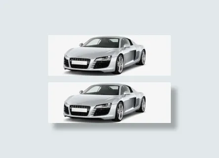 银色Audi轿车免抠