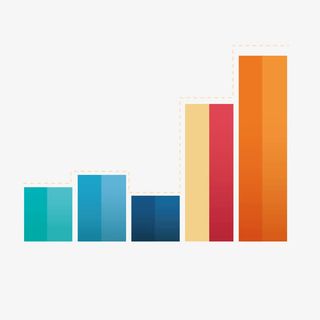彩色柱形分析免抠