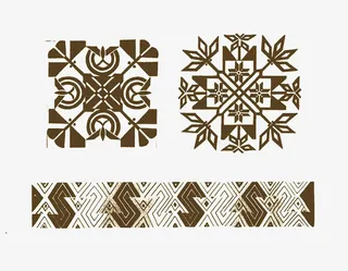 瑶族织花图案免抠