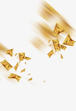 飘飞的纸钞免抠