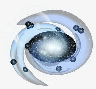 蓝色清新星空免抠